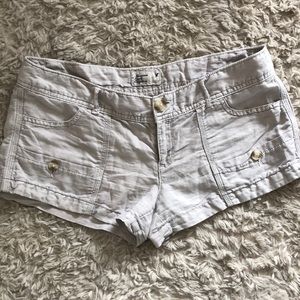 Tan Linen American Eagle Shorts
